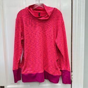 RBX fleece line cowl neck sweatshirt with pockets and thumb holes women's xl